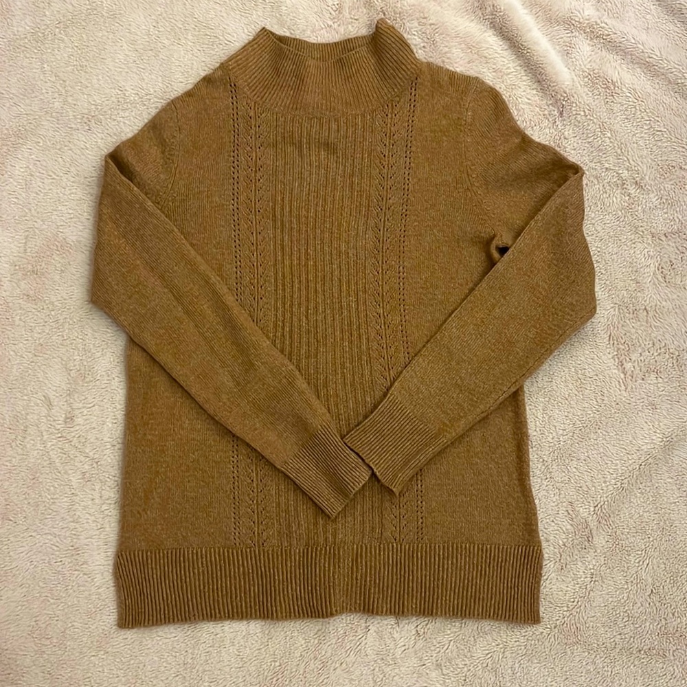 Small Tan Mockneck Sweater